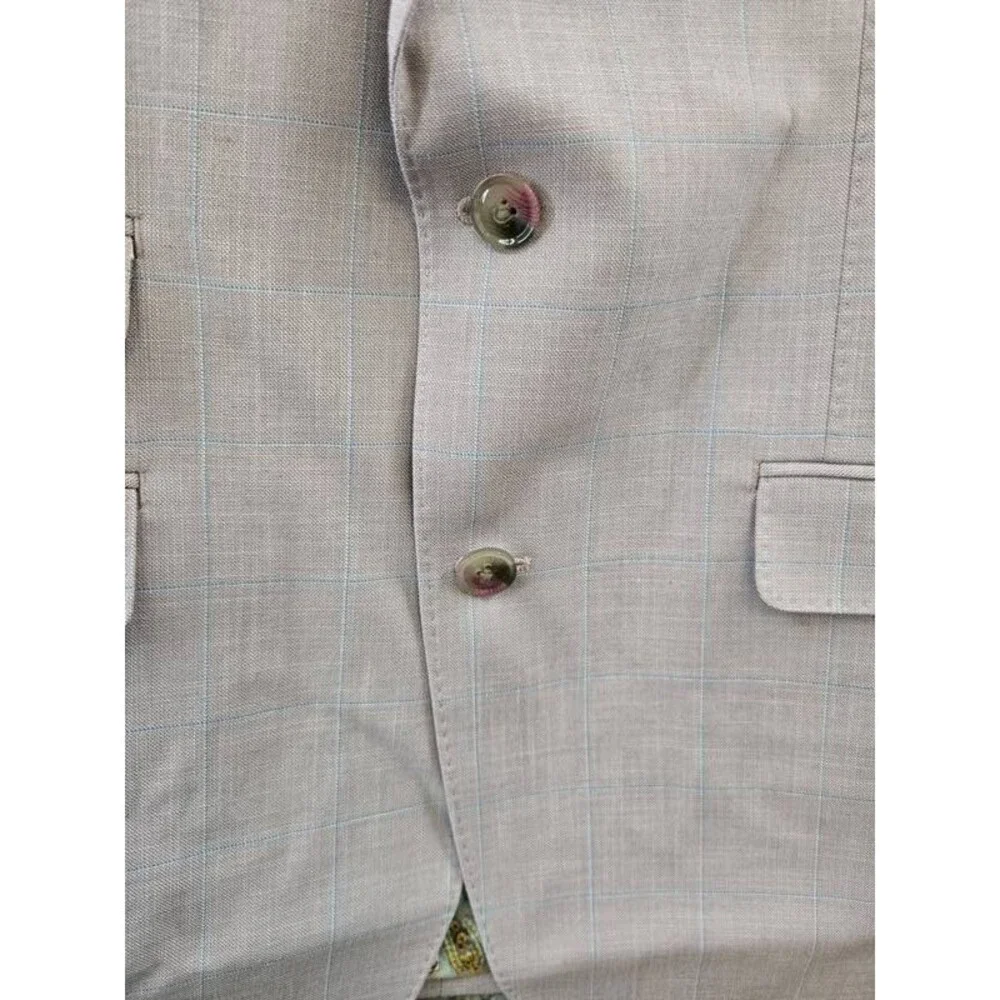 Tayion Collection Regular Fit Suit Jacket Men's 38R Pink Button Closure L/S
